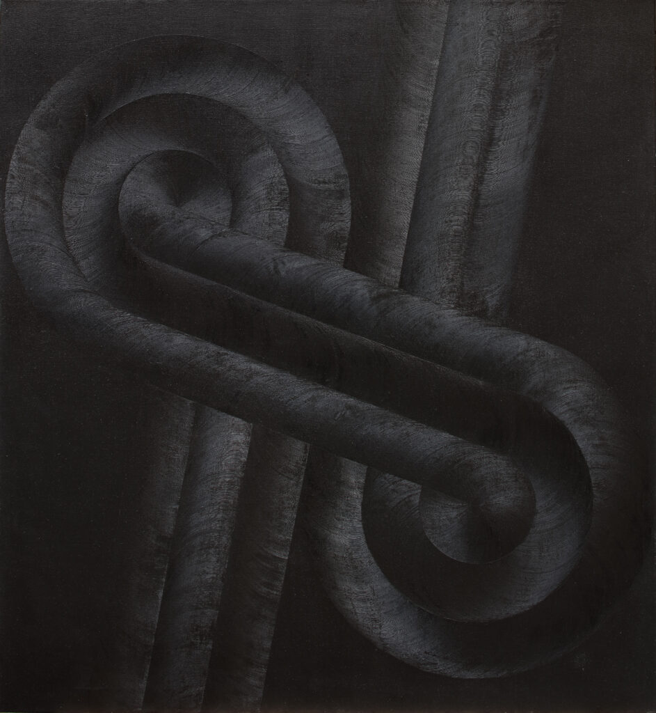 Daniel Vlcek Loop IV. 2015 modeling paste oil on canvas 190 × 175 cm