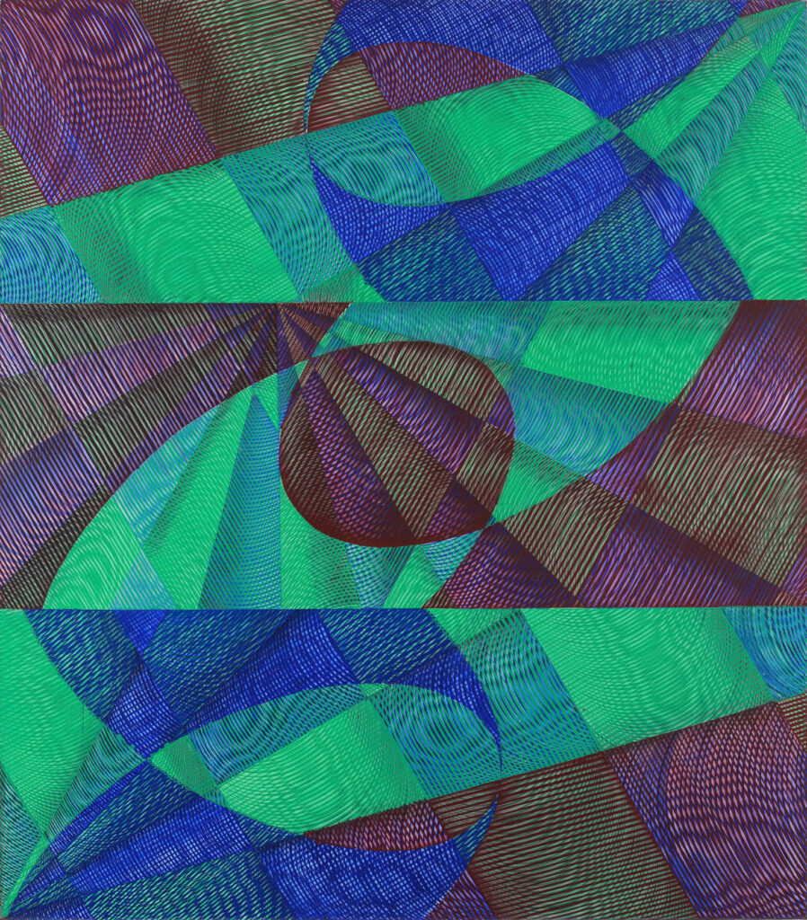 Decomposition of the Outer Ring II. 2022 acrylic oil on linnen 160 x 140 cm1 crop